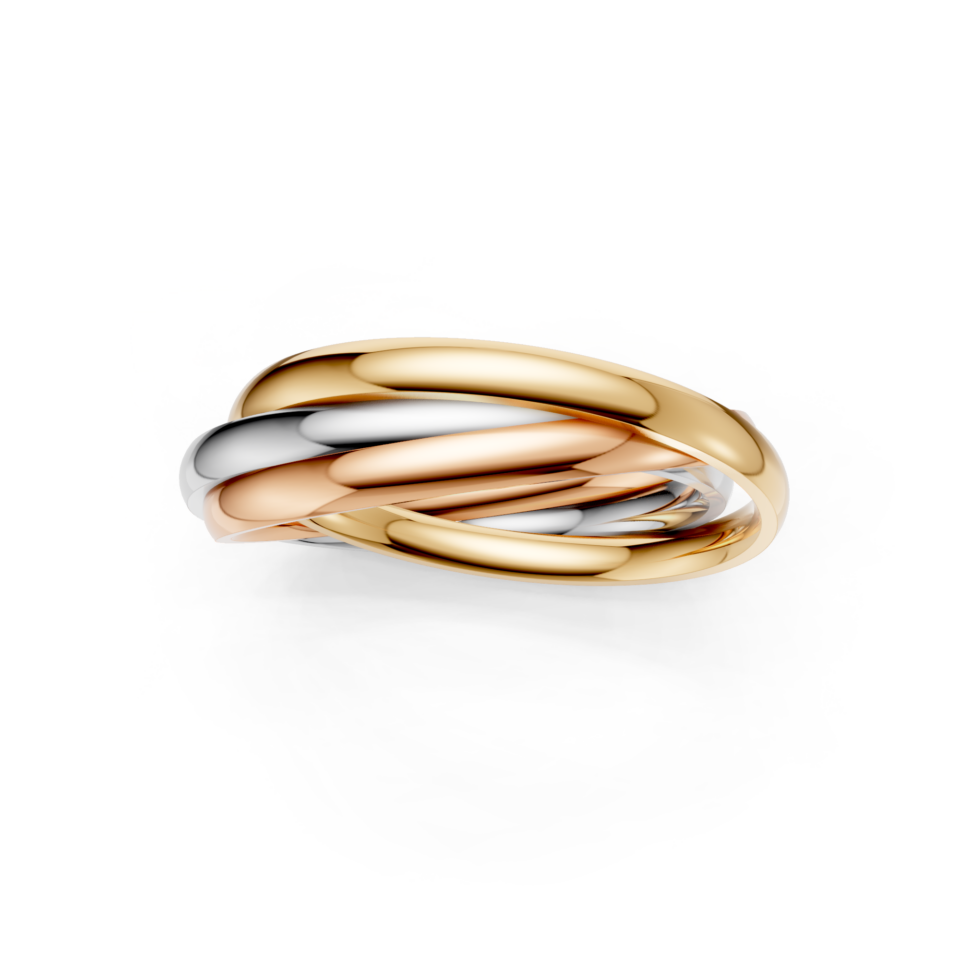 Laced Court Three Band Ring