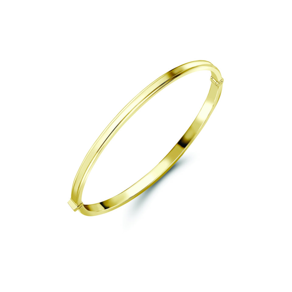 18ct Gold Hinged Bangle