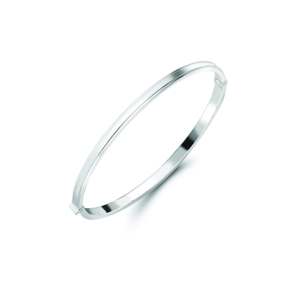 Platinum Hinged Bangle