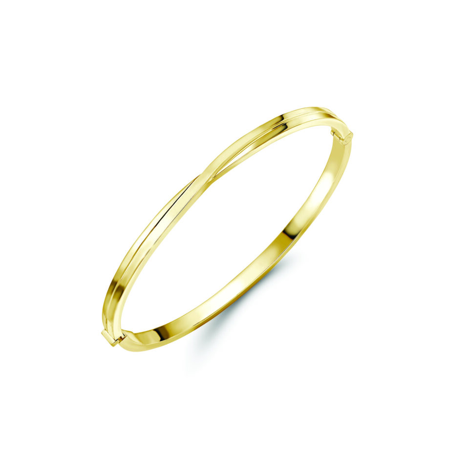 18ct Gold Hinged Bangle