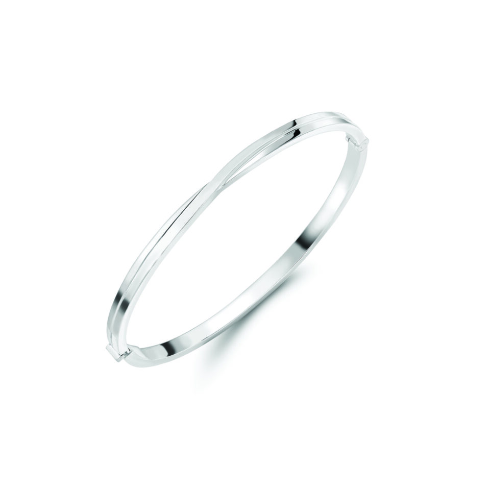 Platinum Hinged Bangle
