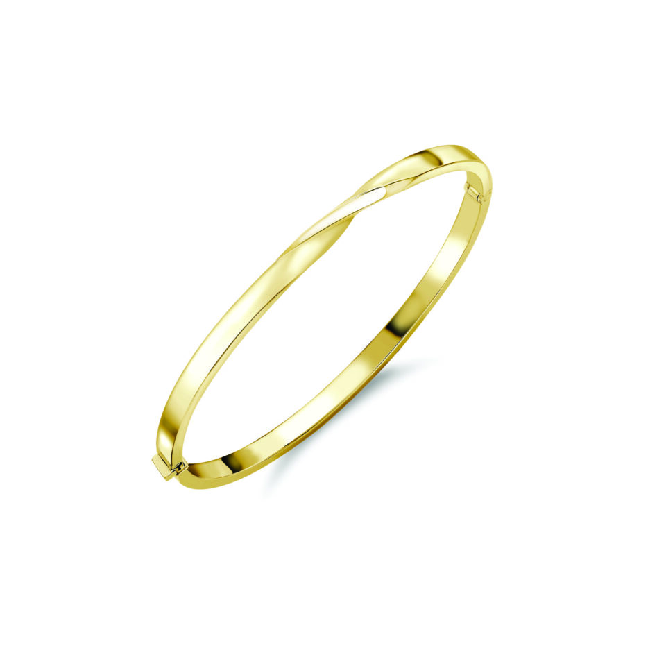 18ct Gold Hinged Bangle