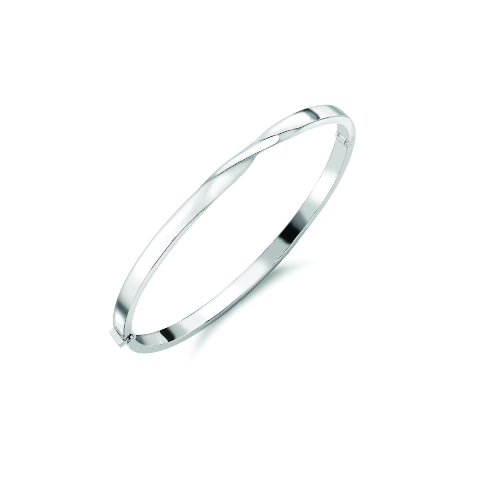 Platinum Hinged Bangle